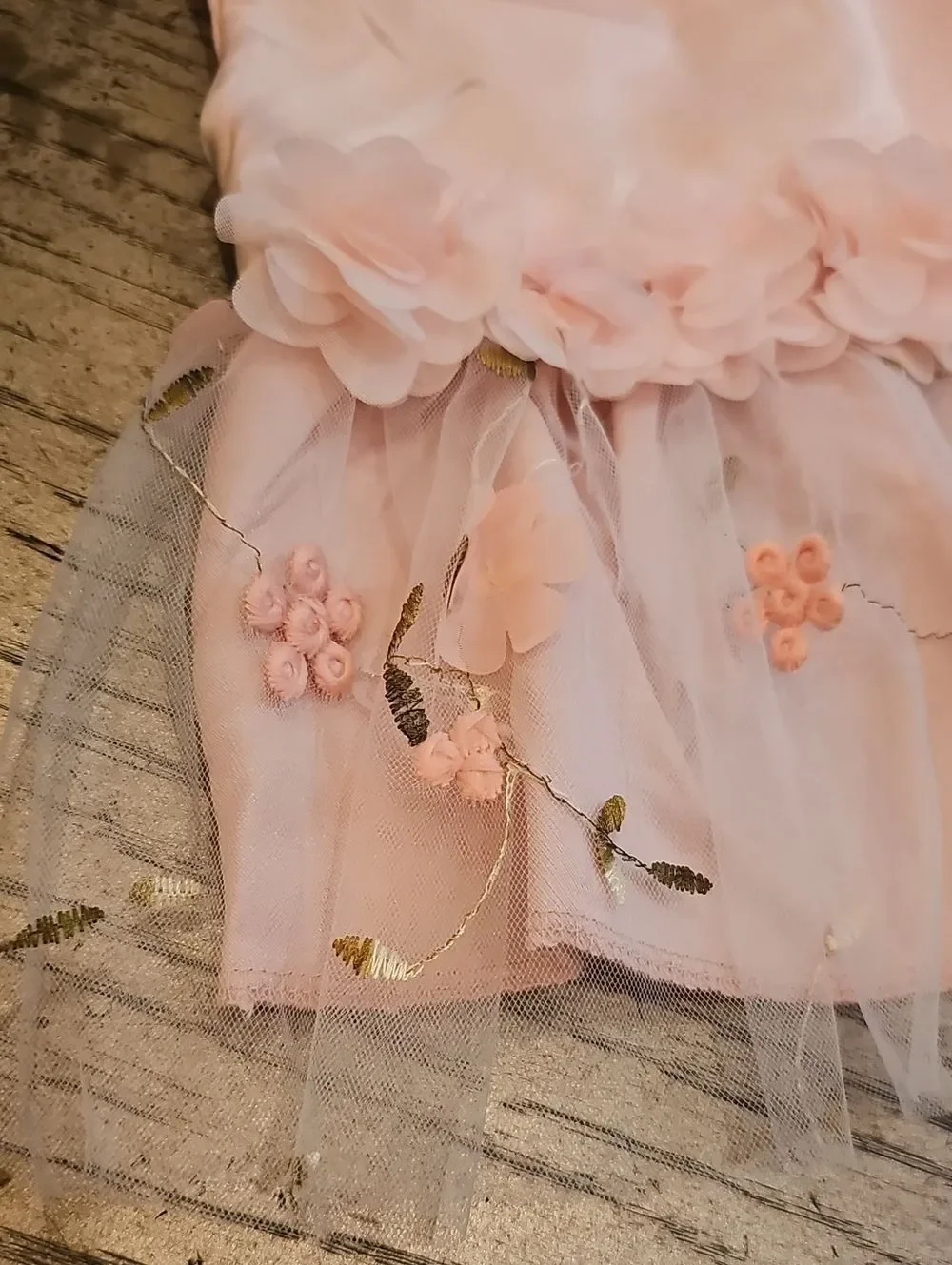 Dog Floral Tulle Dress Size S NWT- Light Pink